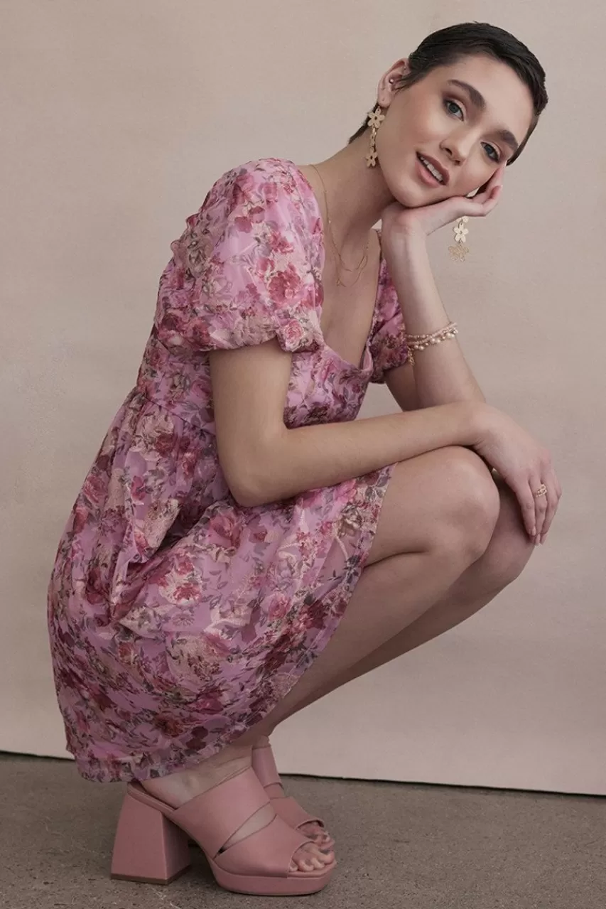 Francesca's Sandi Floral Baby Doll Mini Dress