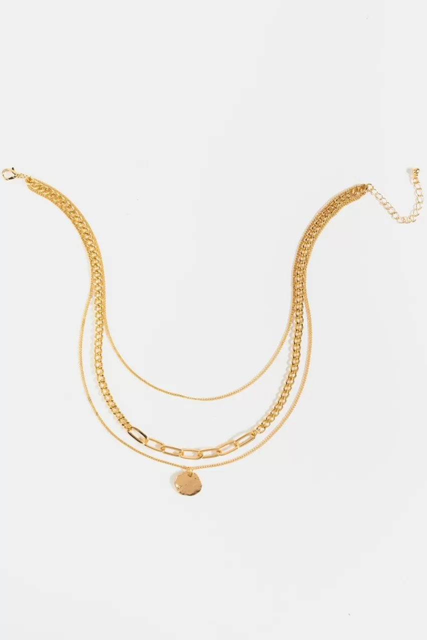 Francesca's Scarlet Curb Chain Layered Necklace