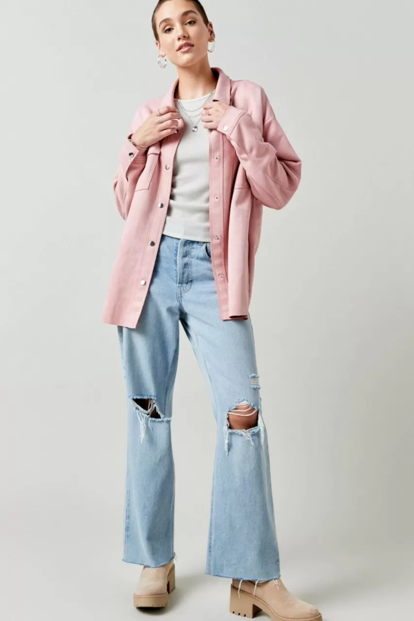 Francesca's Scarlett Faux Suede Shacket