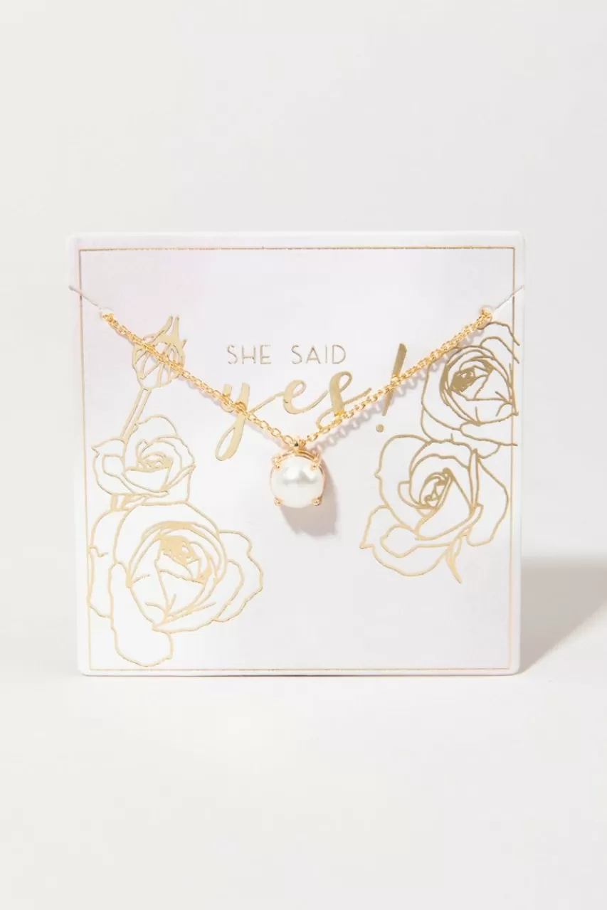 Francesca's She Said Yes Necklace