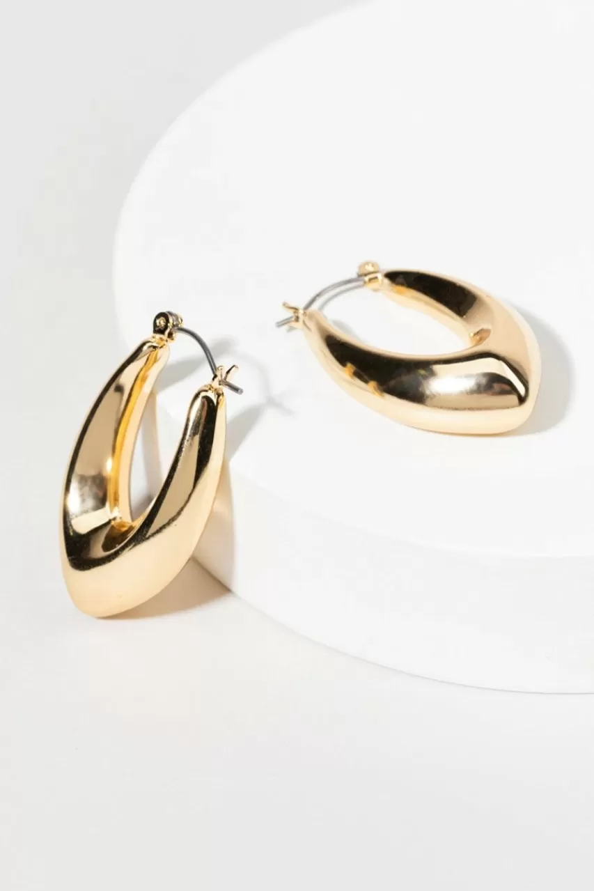 Francesca's Shelly Horn Shape Click Top Hoop