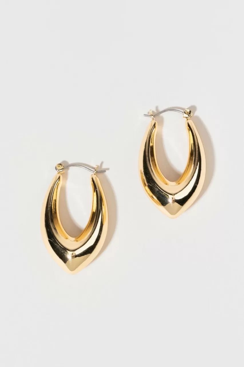 Francesca's Shelly Horn Shape Click Top Hoop