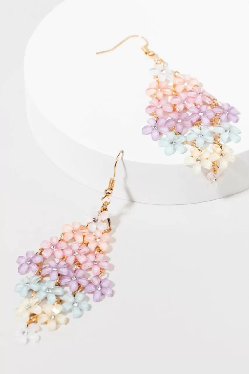 Francesca's Shena Flower Drop Earrings