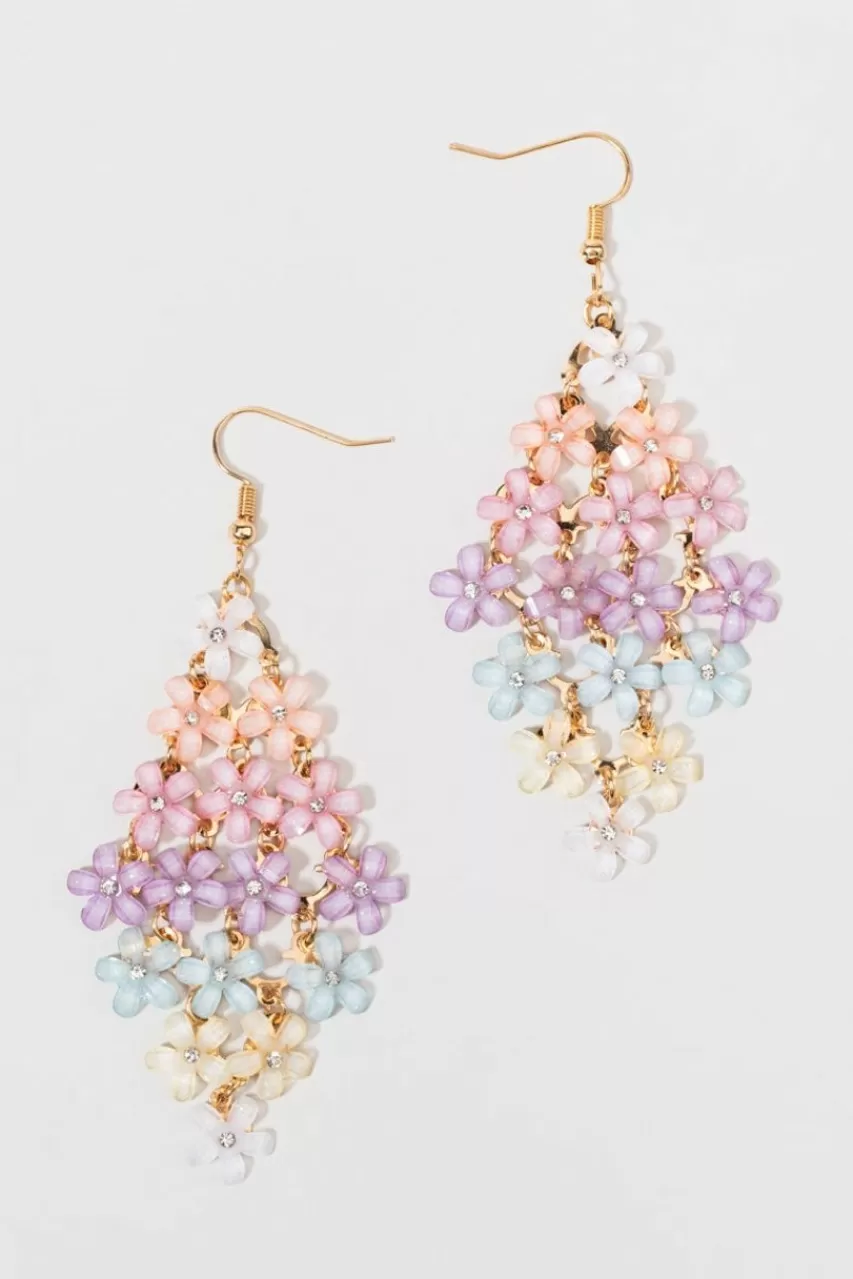 Francesca's Shena Flower Drop Earrings
