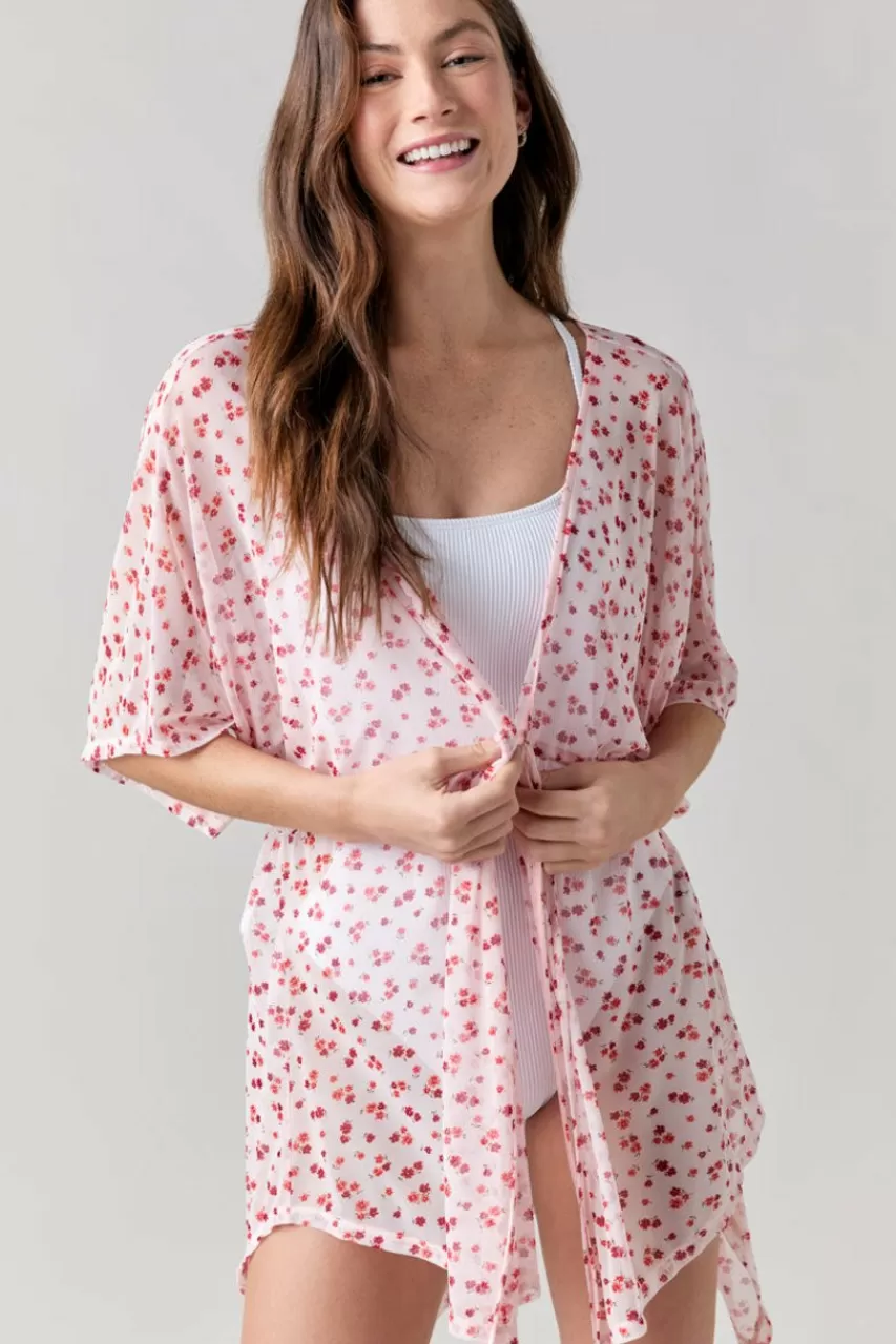 Francesca's Sherri Floral Mesh Cover Up