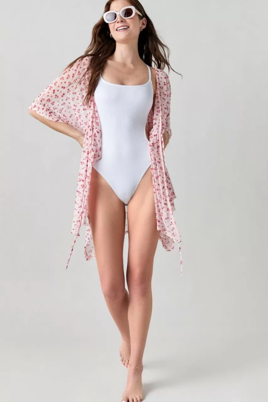 Francesca's Sherri Floral Mesh Cover Up