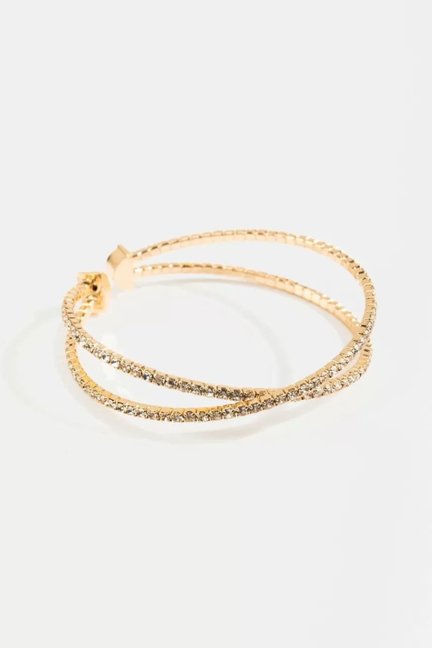 Francesca's Sonya Cz Cup Chain Cuff