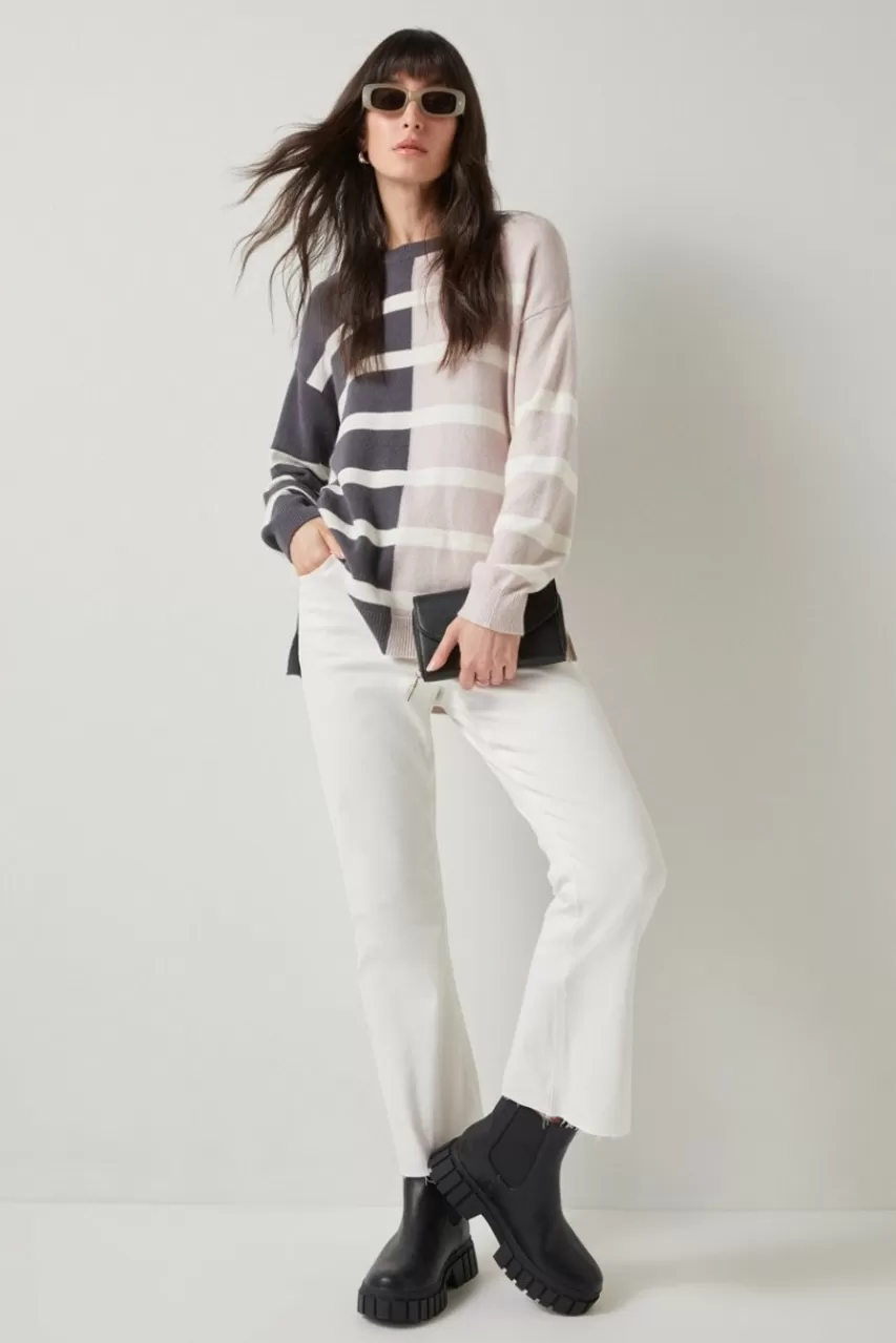 Francesca's Sophie Striped Colorblock Pullover