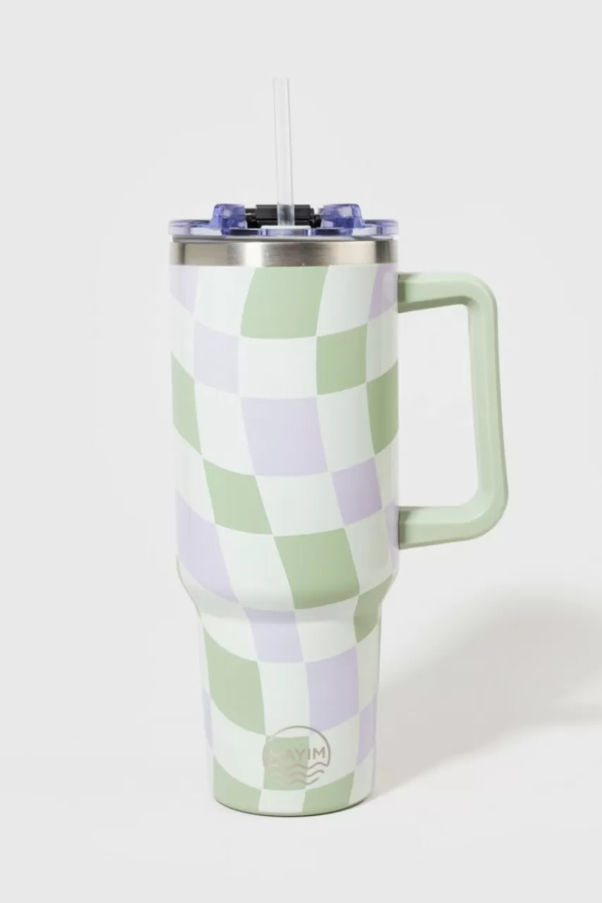 Francesca's Stainless Checkered Mug
