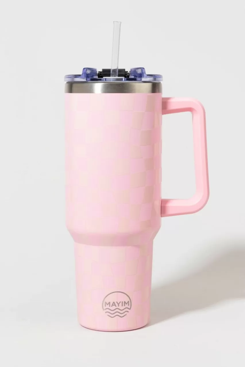 Francesca's Stainless Checkered Mug