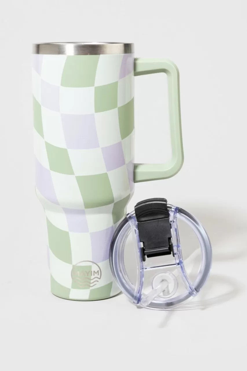 Francesca's Stainless Checkered Mug