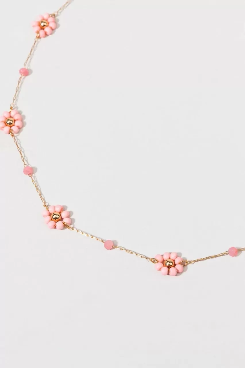 Francesca's Stella Beaded Flower Station Necklace