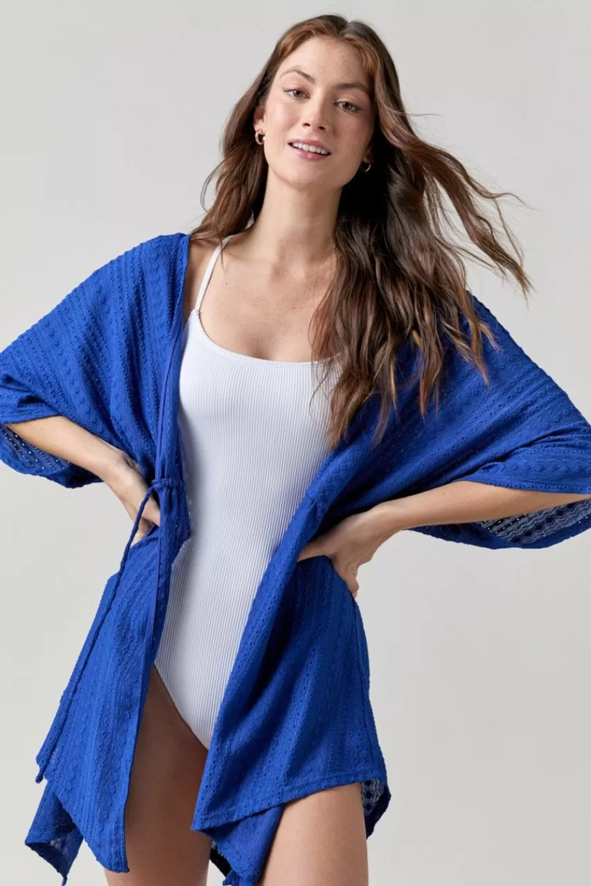 Francesca's Stella Solid Tie Waist Cover Up