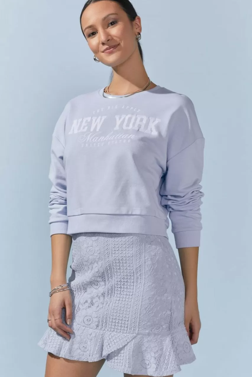 Francesca's Suzanne Laced All Over Mini Skirt