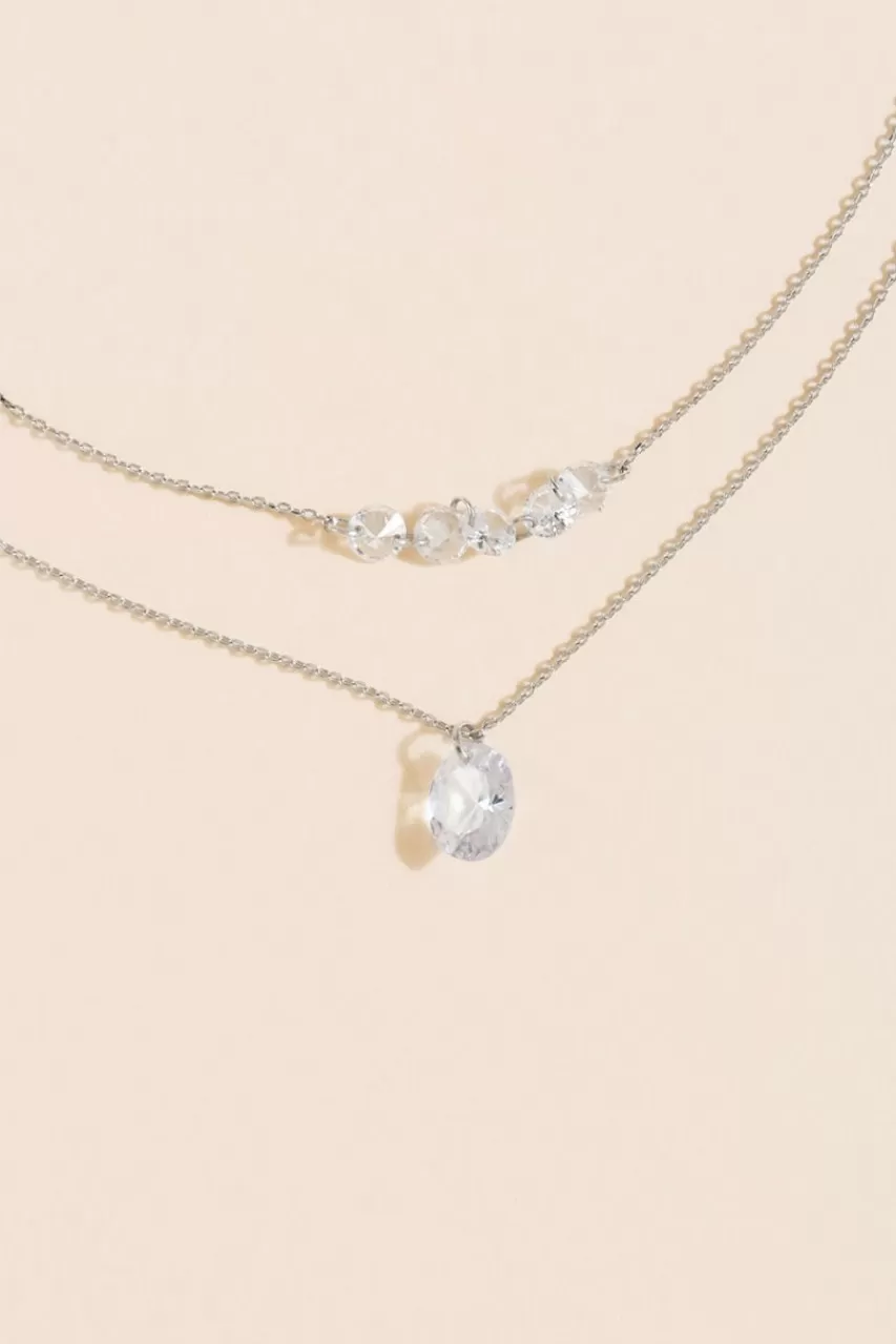 Francesca's Taylor Cz Pendant Layered Necklace