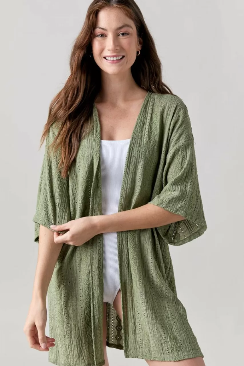 Francesca's Terri Pointelle Solid Cover Up