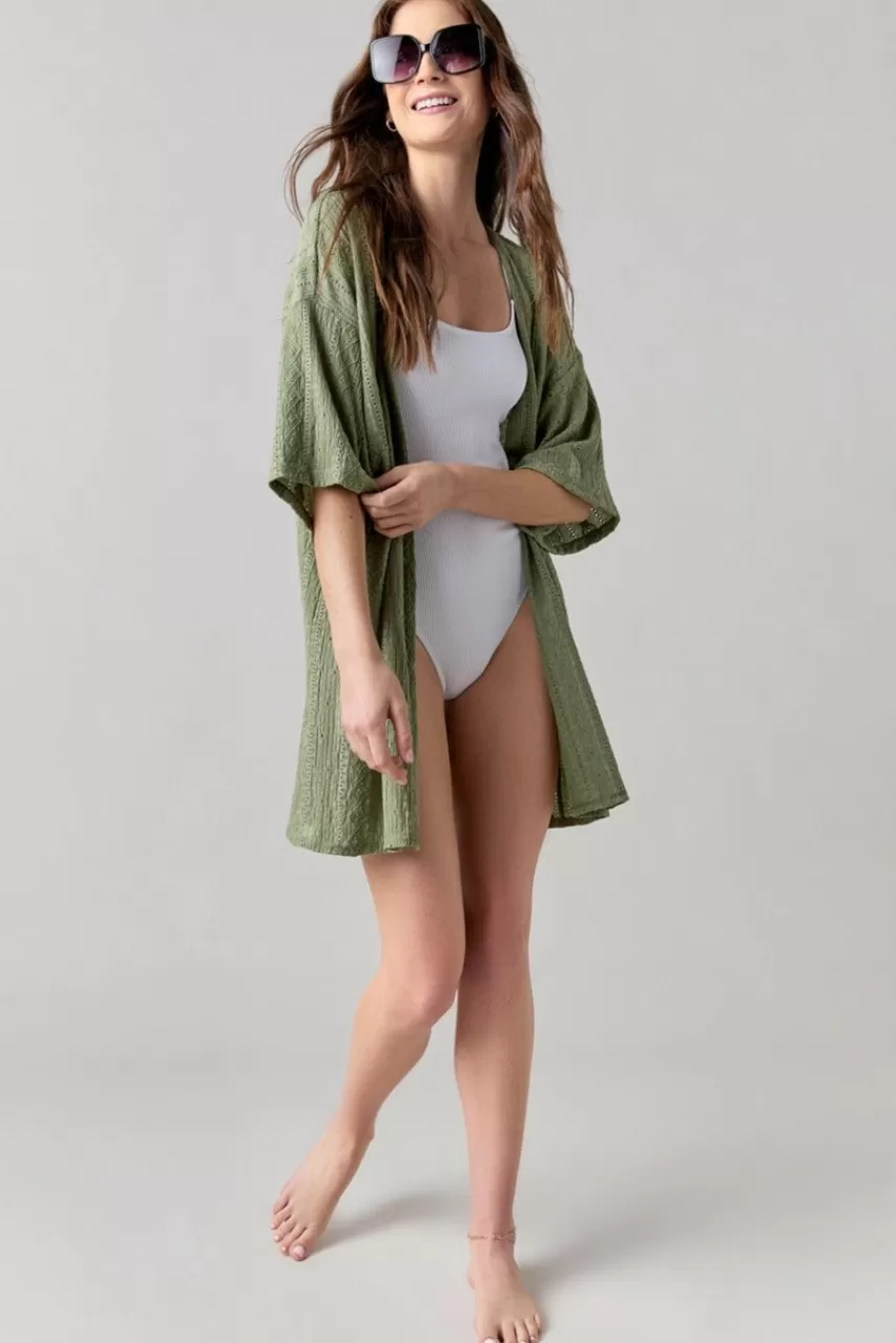 Francesca's Terri Pointelle Solid Cover Up