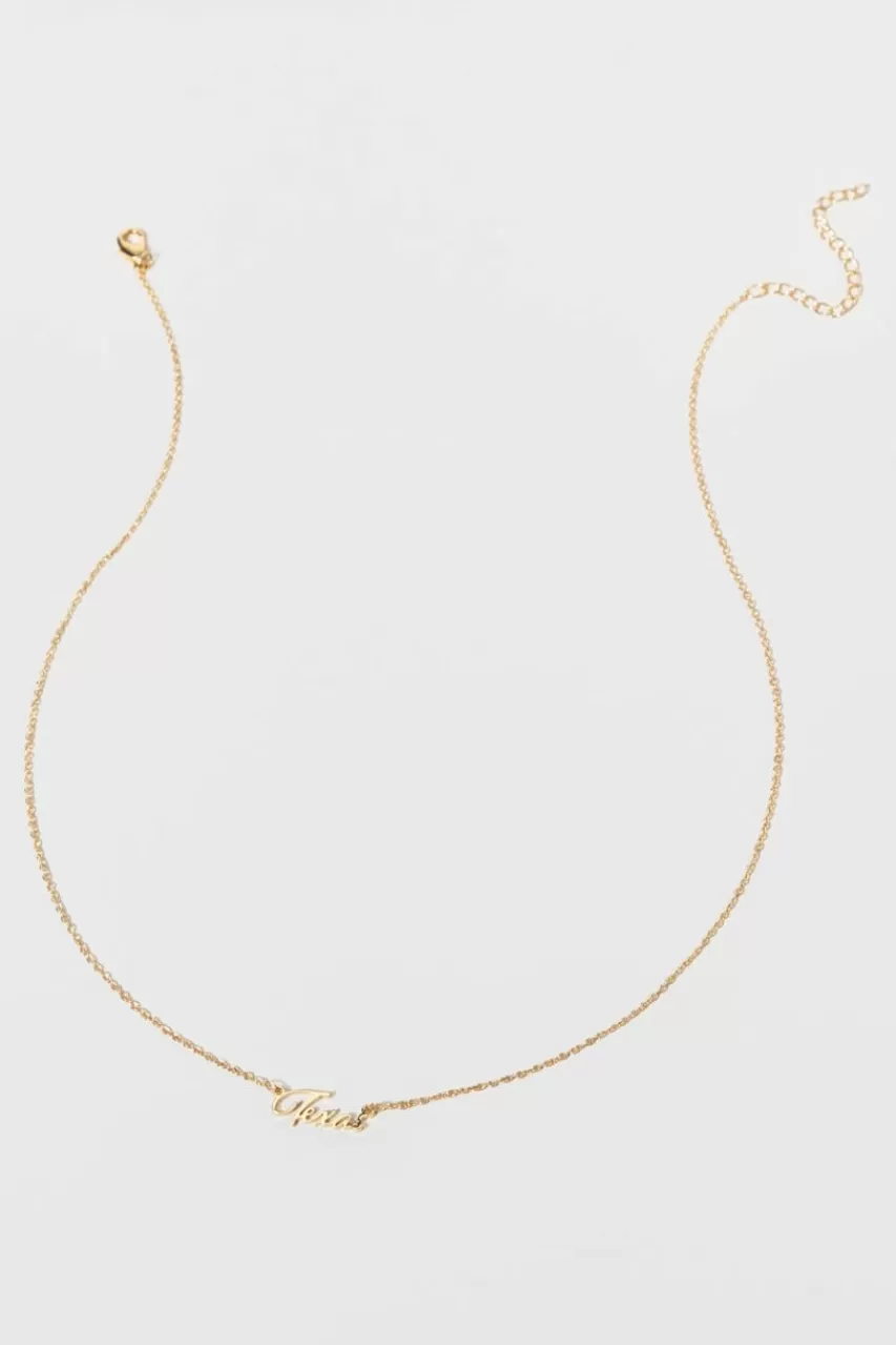 Francesca's Texas Pendant Carded Necklace
