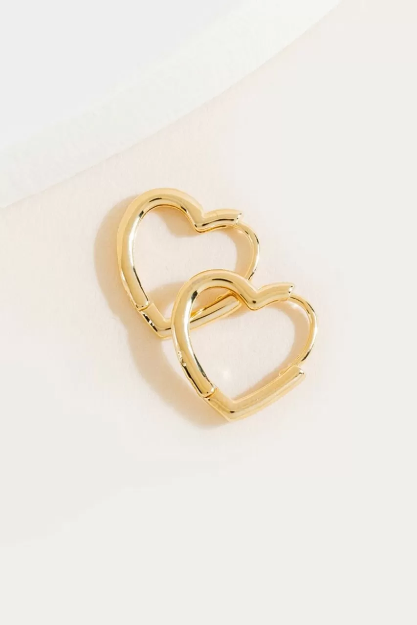 Francesca's Tianna Mini Heart Huggie Hoop Earrings