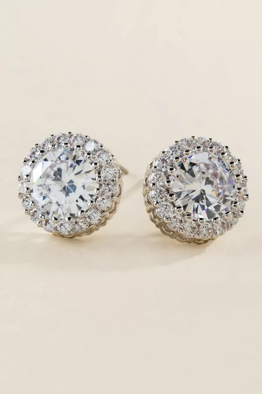 Francesca's Tina Round Cubic Zirconia Studs