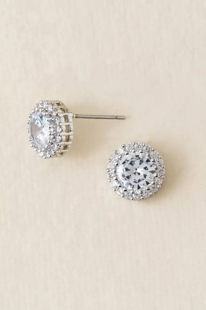 Francesca's Tina Round Cubic Zirconia Studs