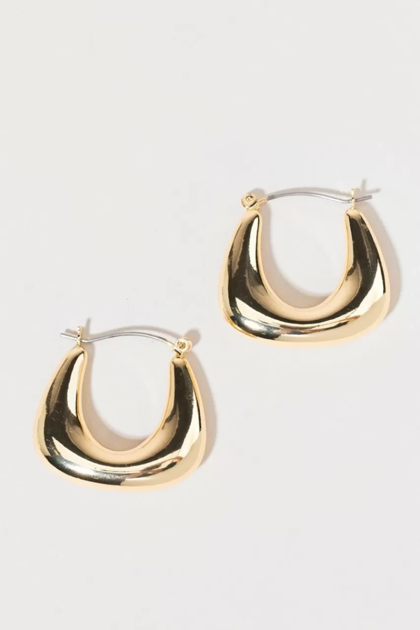 Francesca's Vanessa Puffy Soft Square Top Click Hoops