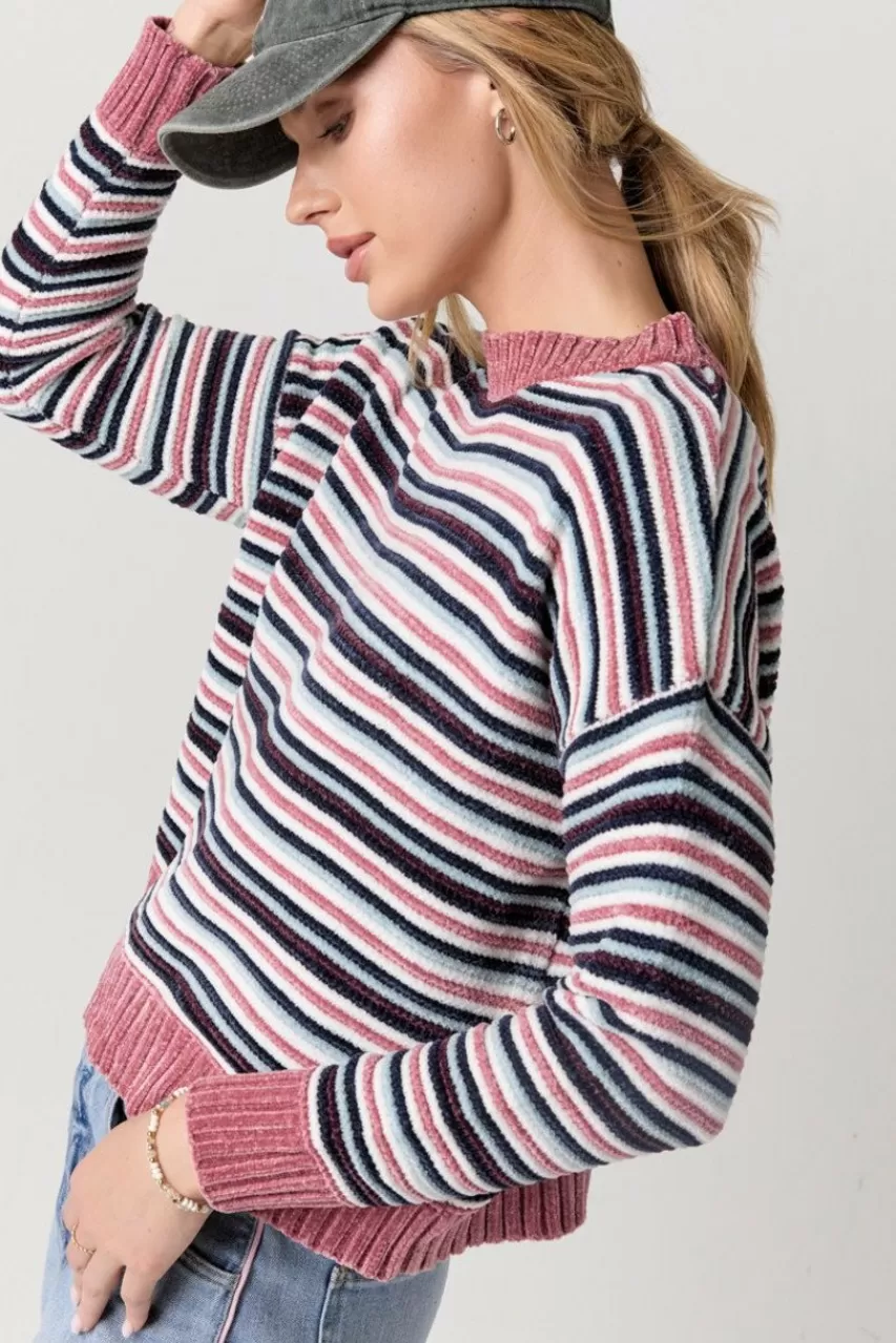 Francesca's Veronica Stripe Pullover
