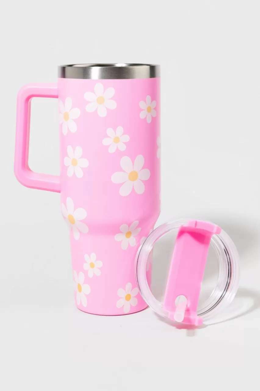 Francesca's Vicky Daisy Stainless Steel 40Oz Tumblr