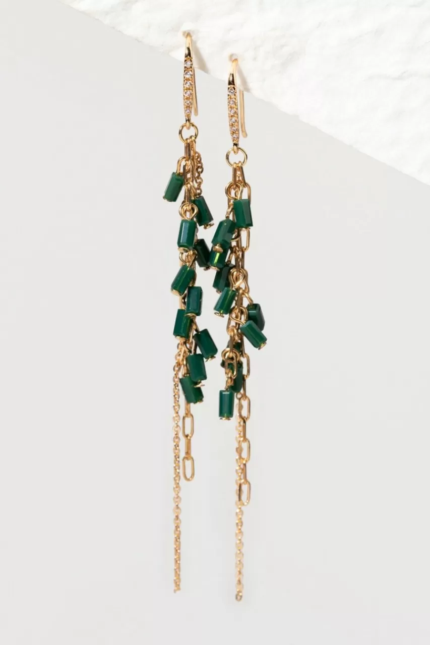 Francesca's Victoria Glass Beads Hook Earrings