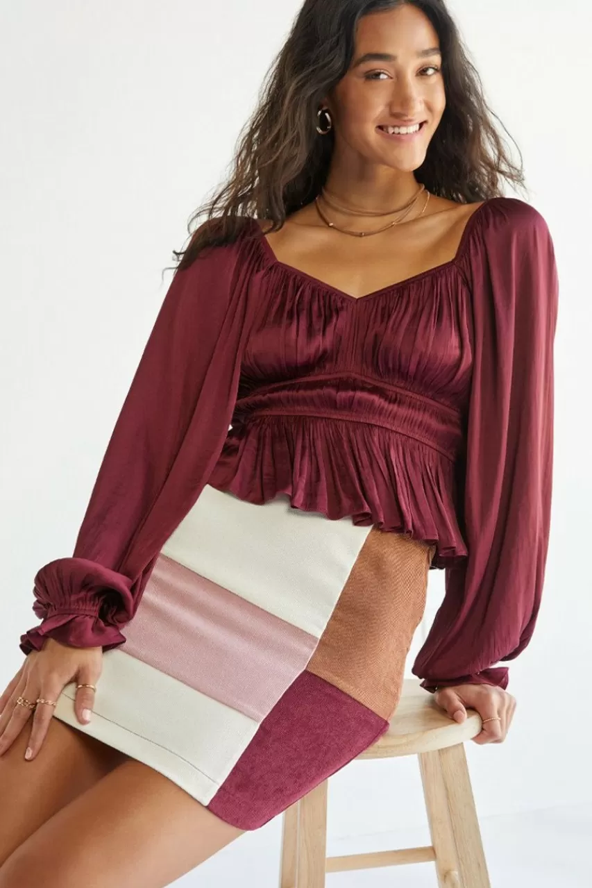Francesca's Virginia Colorblock Mini Skirt