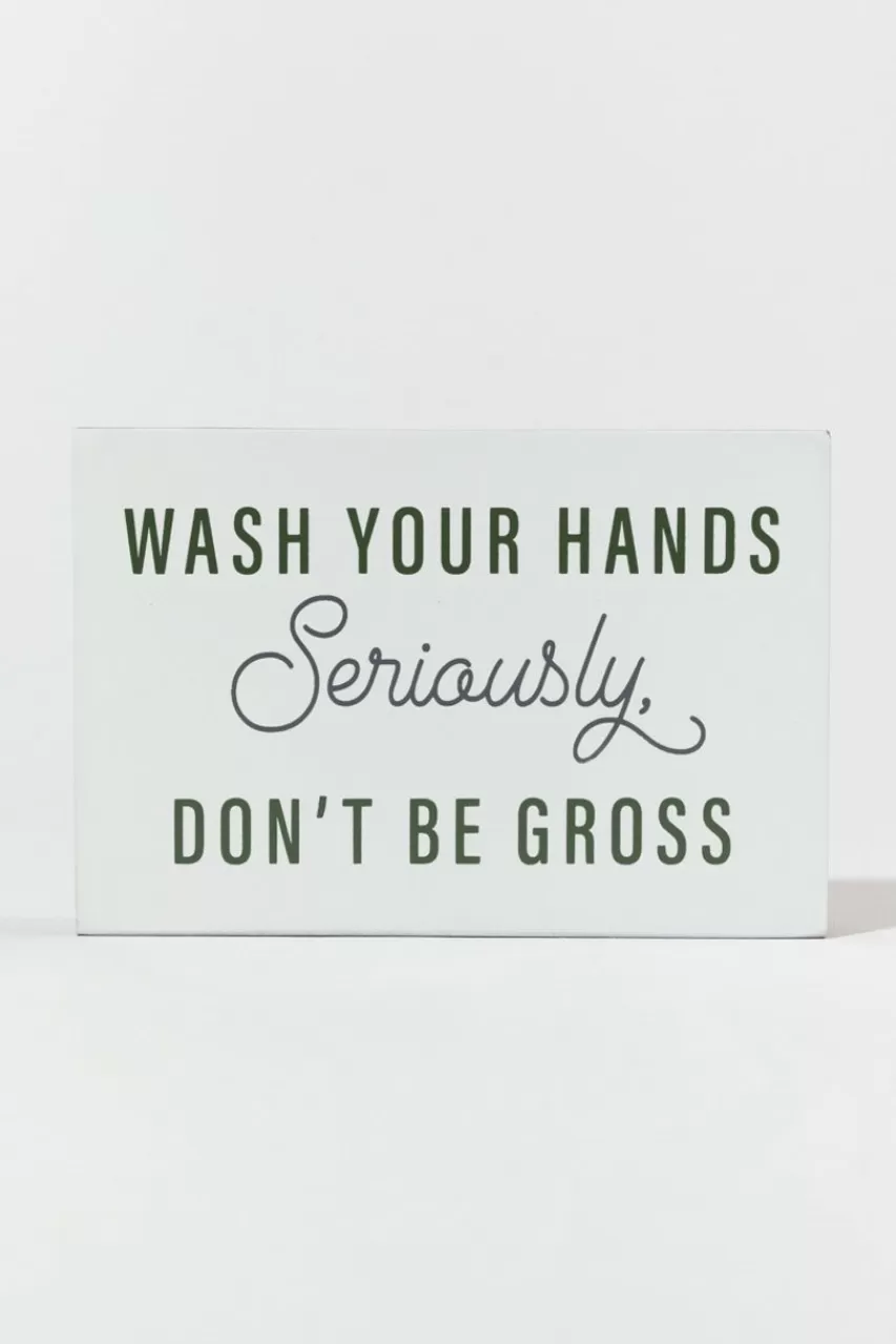Francesca's Wash Your Hands Box Sign