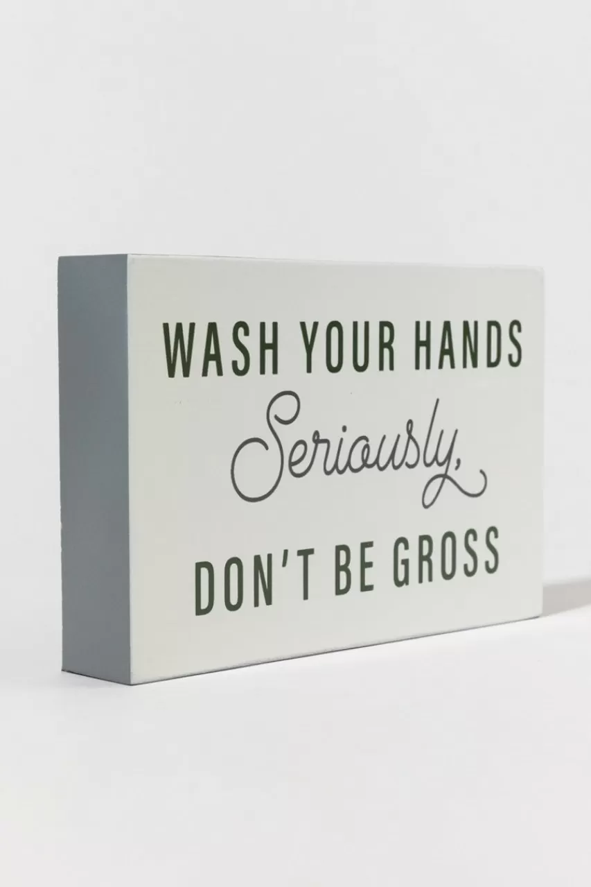 Francesca's Wash Your Hands Box Sign