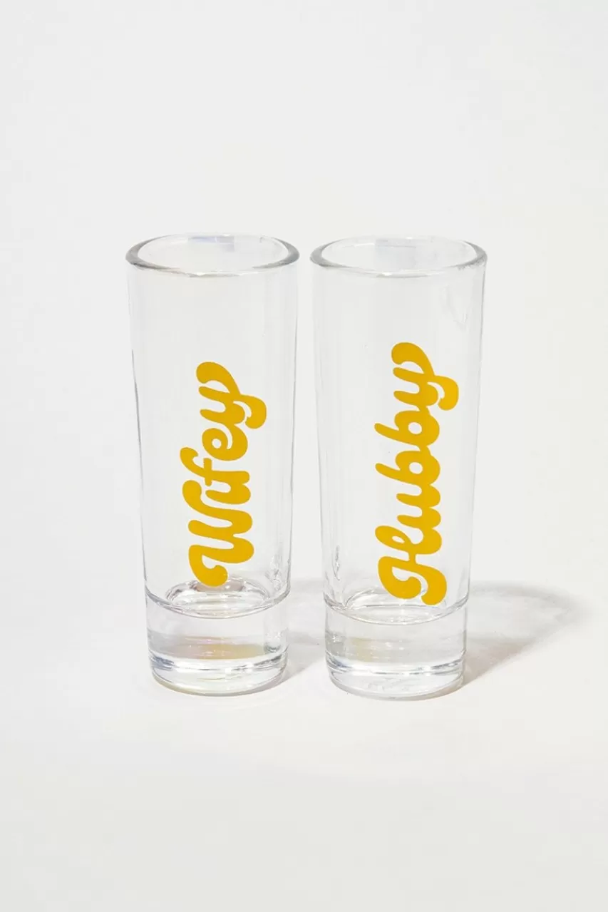 Francesca's Wifey Hubby Shot Glass Set