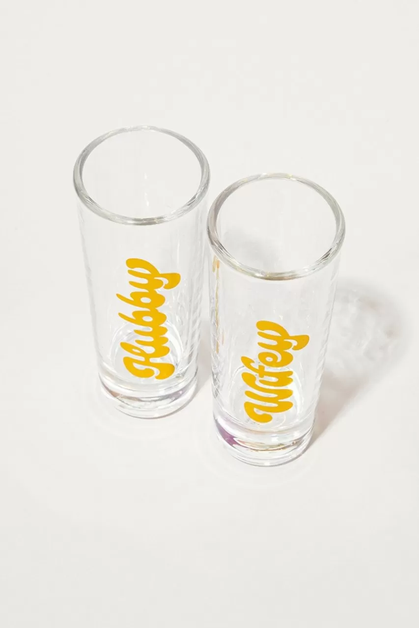 Francesca's Wifey Hubby Shot Glass Set