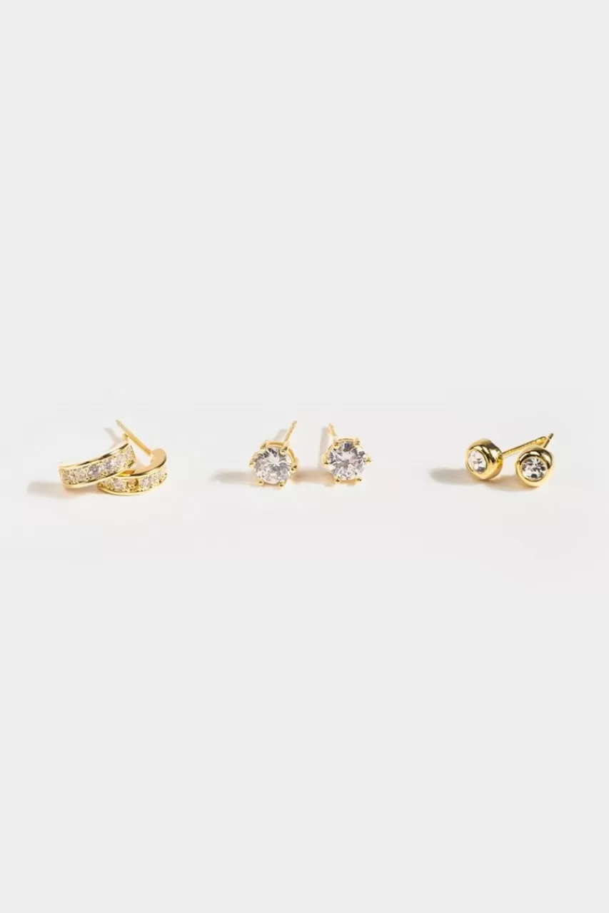 Francesca's Willa Crystal Earring Set