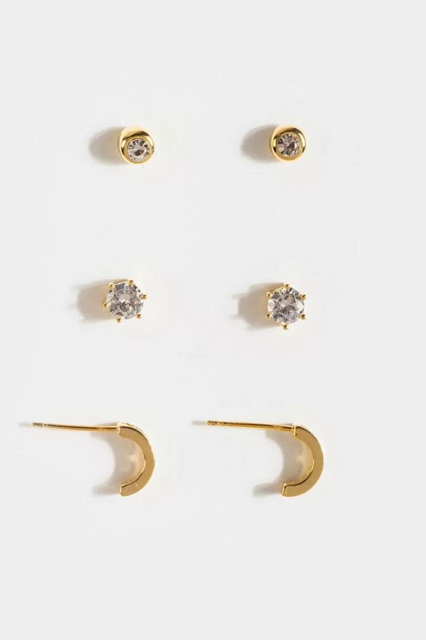 Francesca's Willa Crystal Earring Set
