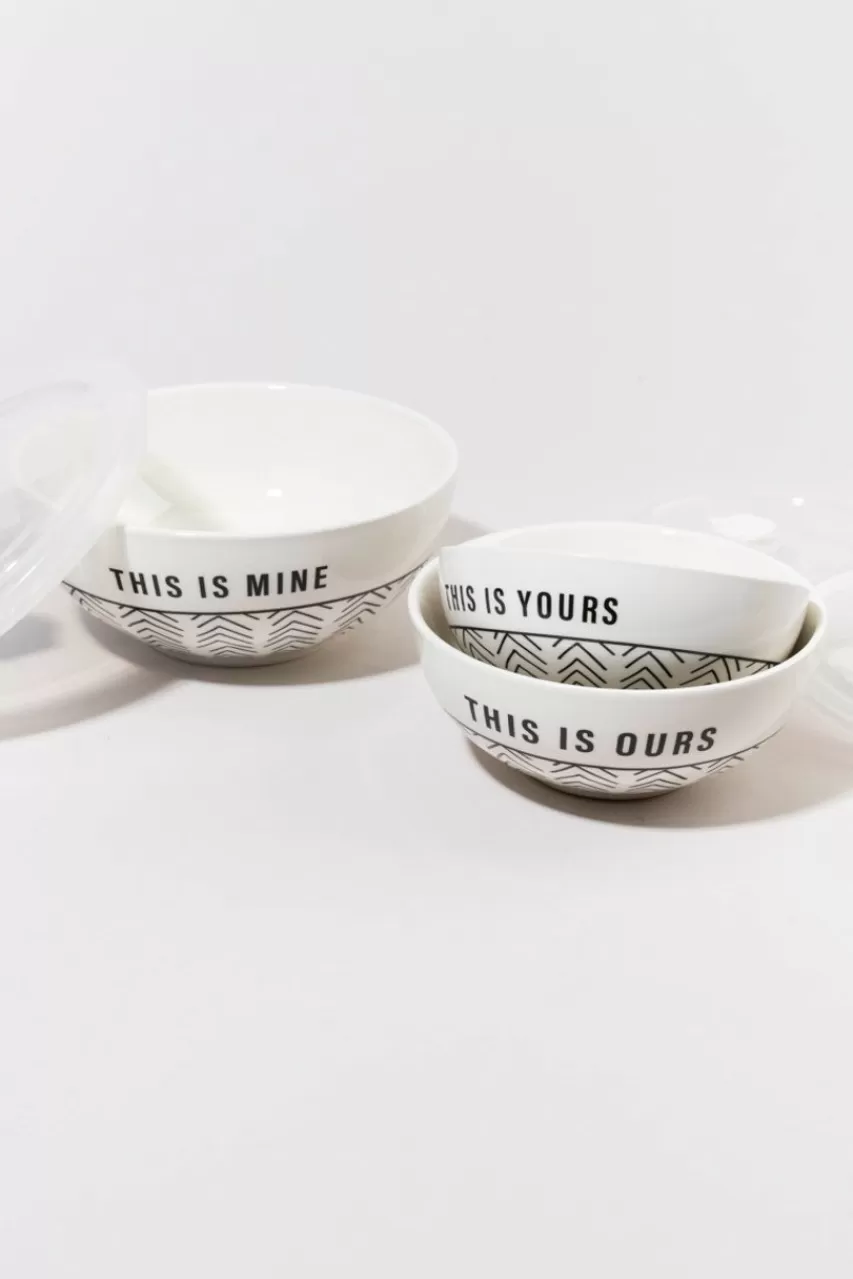 Francesca's Yours Ours Mine Cereal Bowls Set