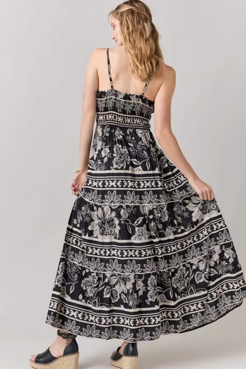 Francesca's Yvonne Ruffle Trim Maxi Dress
