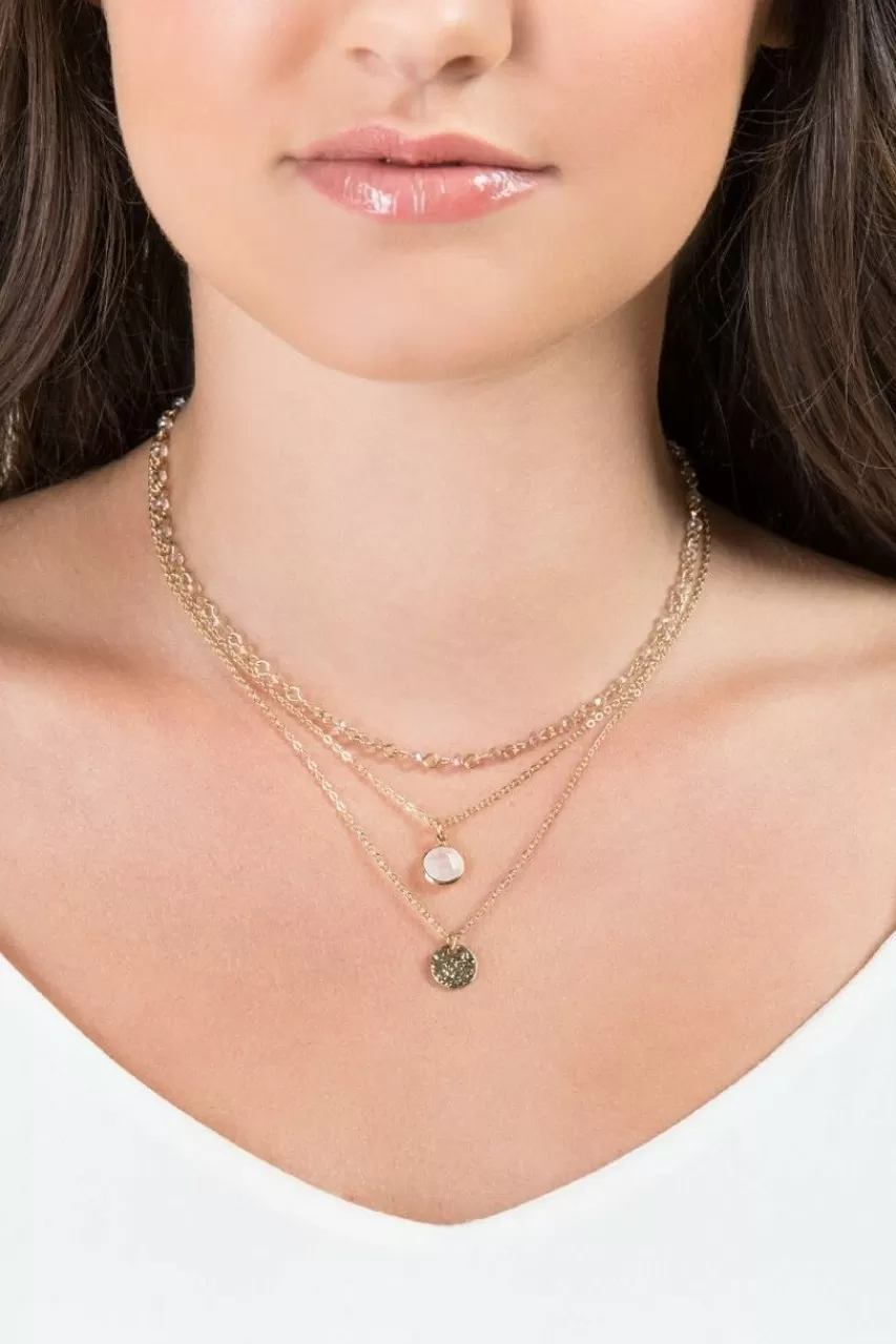 Francesca's Zari Quartz Multi-Strand Necklace