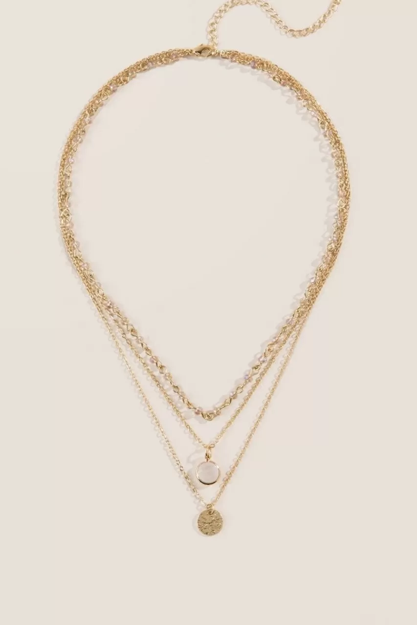 Francesca's Zari Quartz Multi-Strand Necklace