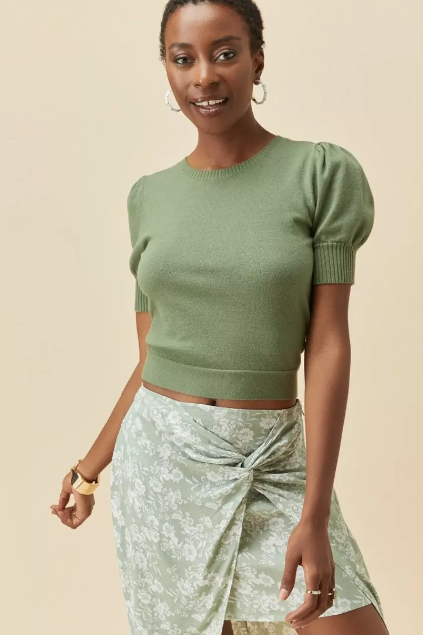 Francesca's Zoe Tie Back Sweater Tee