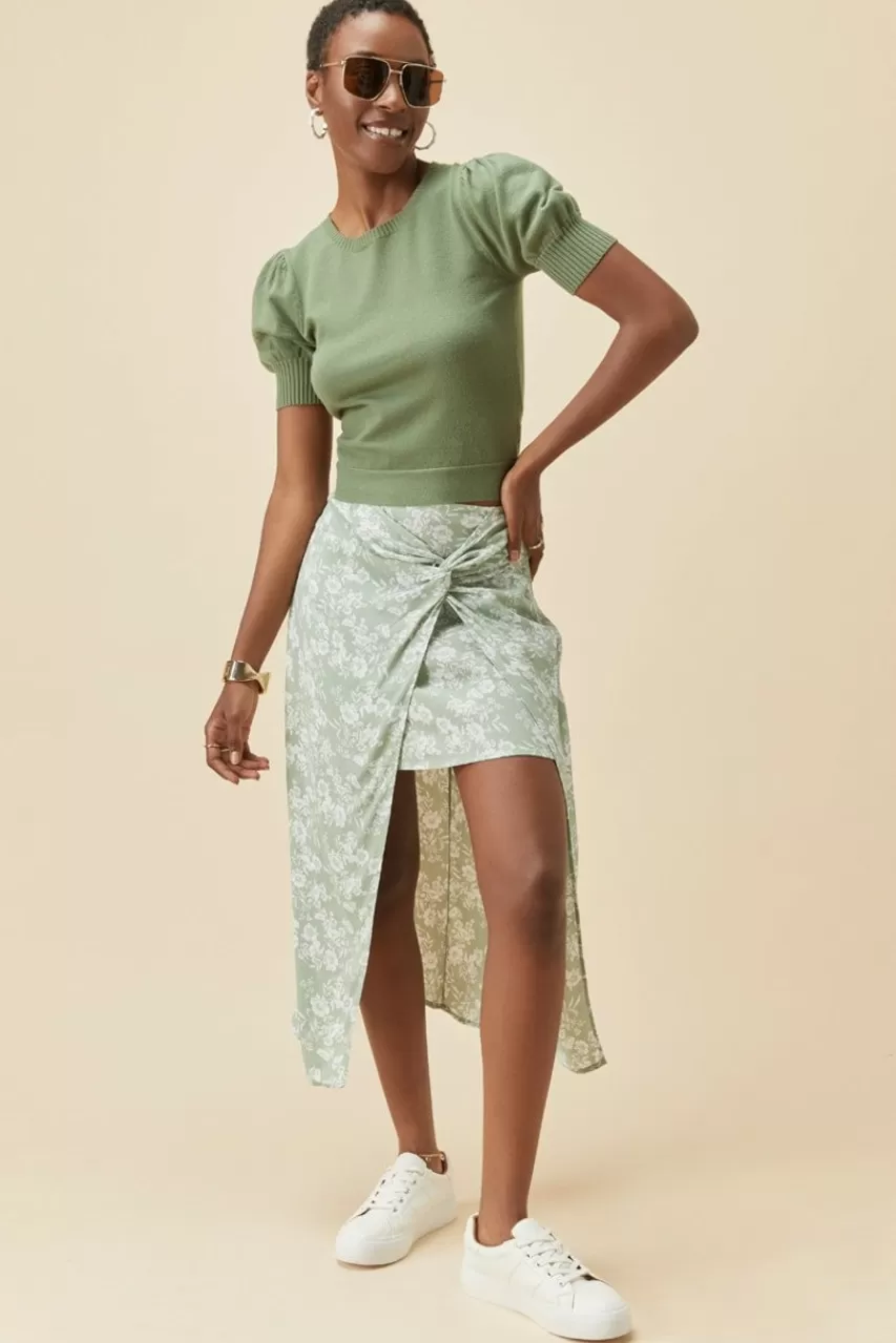 Francesca's Zoe Tie Back Sweater Tee