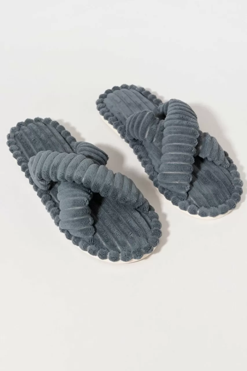Francesca's Zoey Open Toe Criscross Slippers